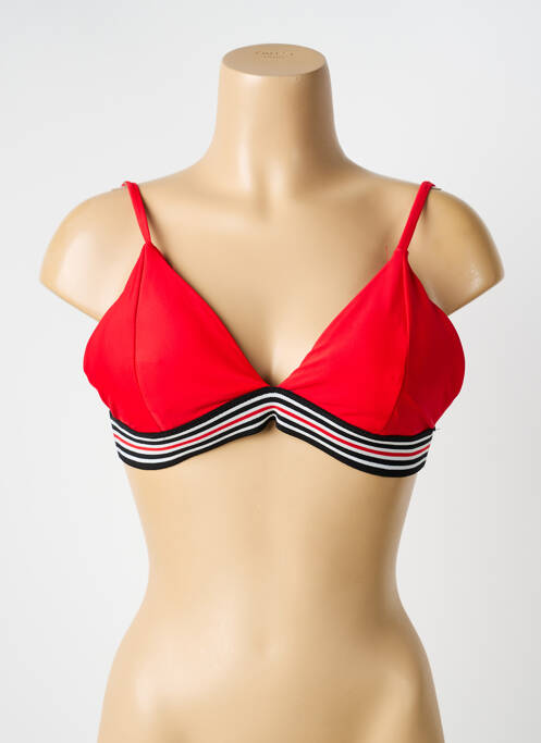 Haut de maillot de bain stretch haut soutien-gorge moulé rouge VERY ZEN femme