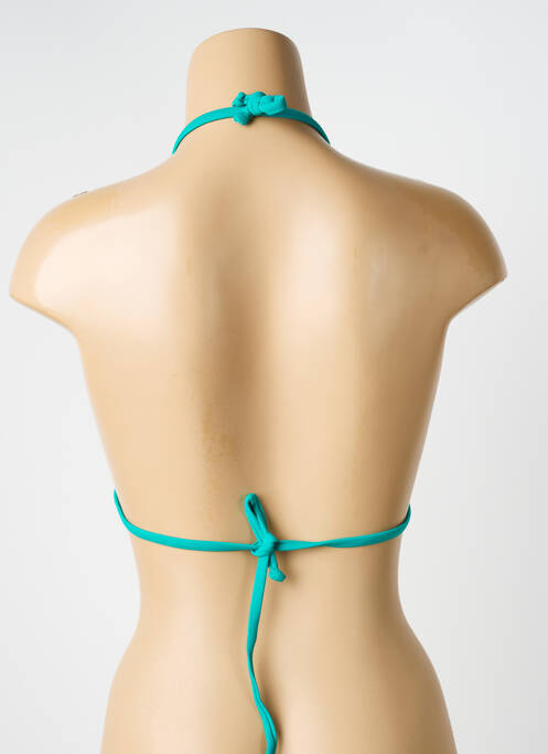 Haut de maillot de bain stretch haut triangles vert LAGON BLEU femme