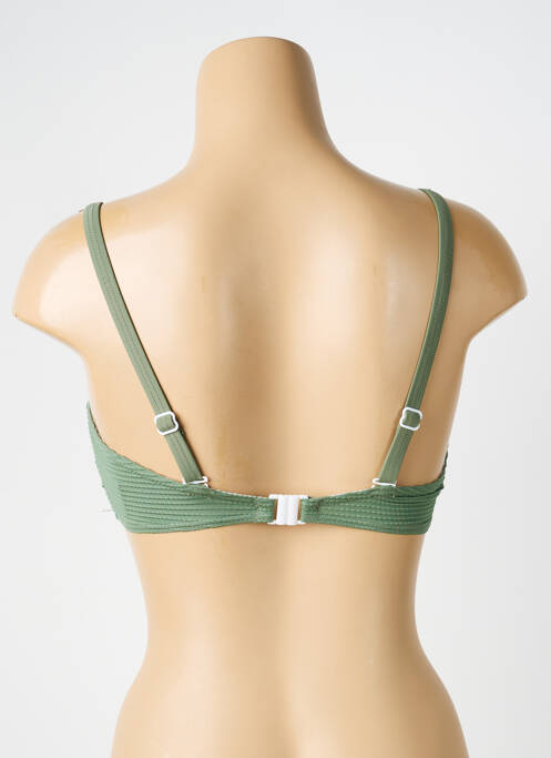 Haut de maillot de bain stretch haut bandeau vert LAGON BLEU femme