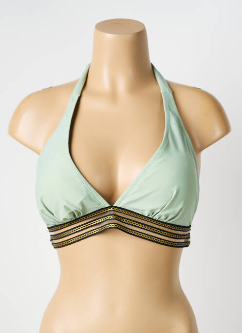 Haut de maillot de bain stretch haut soutien-gorge moulé vert MERMAID femme