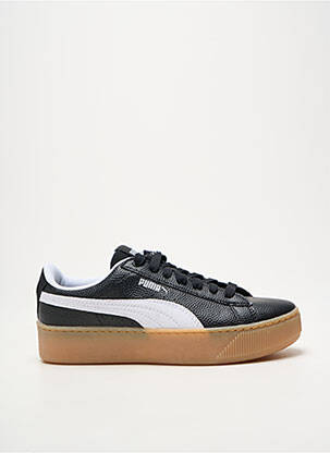 Baskets tissage satiné talon de 4 à 6cm noir PUMA femme