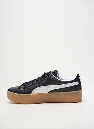 Baskets tissage satiné talon de 4 à 6cm noir PUMA femme