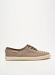 Baskets bout rond talon plat jusqu'à 3cm marron CALVIN KLEIN femme