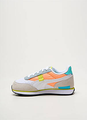 Baskets bout rond bout rond blanc PUMA enfant