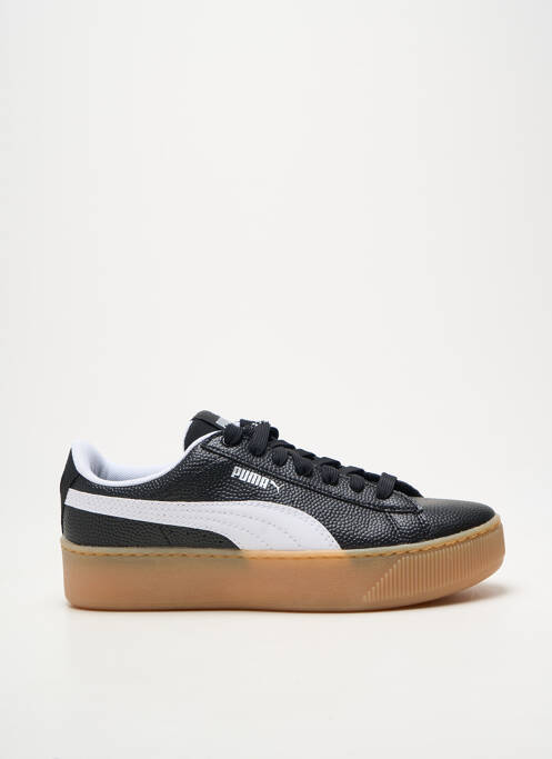 Baskets tissage satiné talon de 4 à 6cm noir PUMA femme