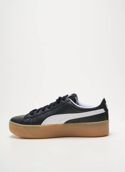 Baskets tissage satiné talon de 4 à 6cm noir PUMA femme