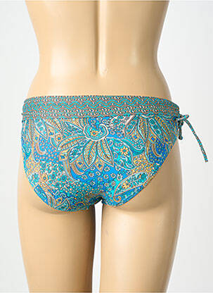 Bas de maillot de bain imprimé fantaisie culotte bleu LAGON BLEU femme