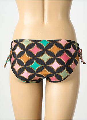 Bas de maillot de bain imprimé fantaisie bikini noir LAGON BLEU femme