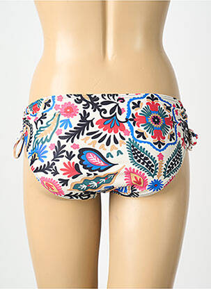 Bas de maillot de bain imprimé fantaisie culotte beige LAGON BLEU femme