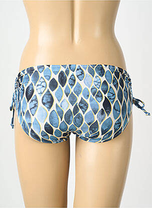 Bas de maillot de bain imprimé fantaisie culotte bleu LAGON BLEU femme