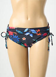 Bas de maillot de bain imprimé fantaisie culotte noir HIBIKINI femme