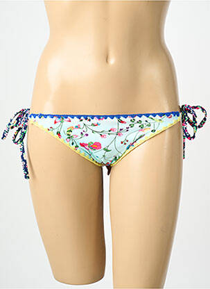 Bas de maillot de bain imprimé fantaisie bikini bleu INOO femme