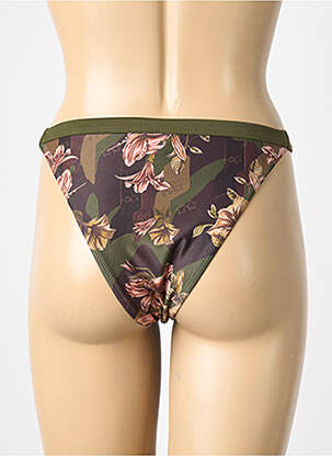 Bas de maillot de bain imprimé fantaisie culotte vert VERY ZEN femme