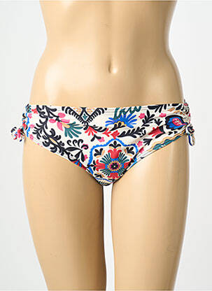 Bas de maillot de bain imprimé fantaisie culotte beige LAGON BLEU femme