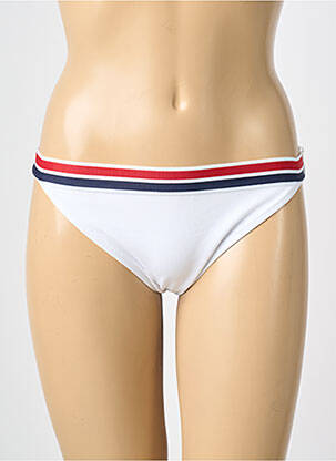 Bas de maillot de bain stretch culotte blanc LAGON BLEU femme
