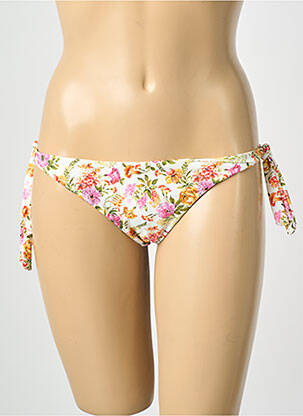 Bas de maillot de bain imprimé fleurs bikini blanc SWEET SECRET femme