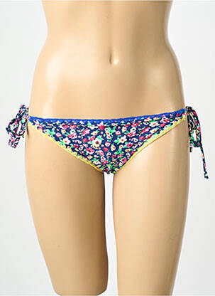 Bas de maillot de bain imprimé fantaisie bikini bleu INOO femme