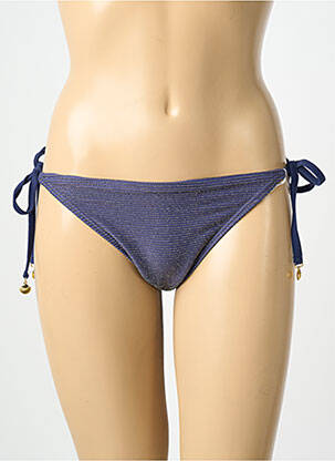 Bas de maillot de bain stretch bikini bleu LAGON BLEU femme