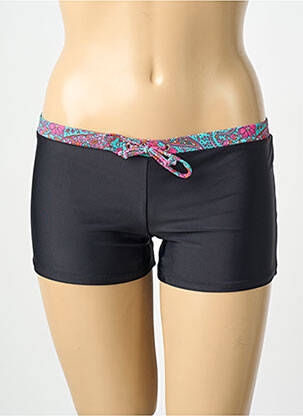 Bas de maillot de bain réversible short noir LAGON BLEU femme