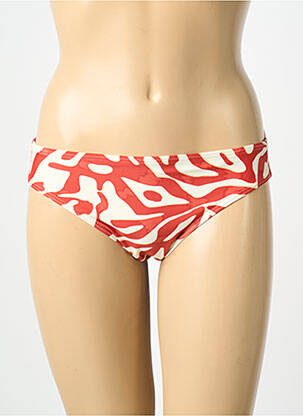 Bas de maillot de bain imprimé fantaisie culotte rouge LAGON BLEU femme