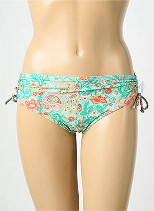 Bas de maillot de bain imprimé fantaisie culotte vert LAGON BLEU femme