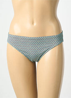 Bas de maillot de bain imprimé fantaisie culotte vert LAGON BLEU femme