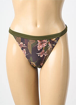 Bas de maillot de bain imprimé fantaisie culotte vert VERY ZEN femme