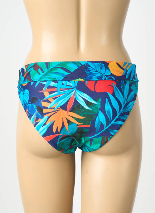 Bas de maillot de bain imprimé fantaisie culotte bleu HIBIKINI femme