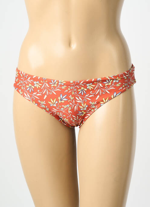 Bas de maillot de bain imprimé fantaisie culotte orange VIOLETTA femme