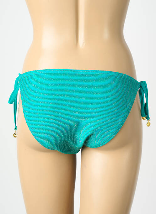 Bas de maillot de bain stretch bikini vert LAGON BLEU femme