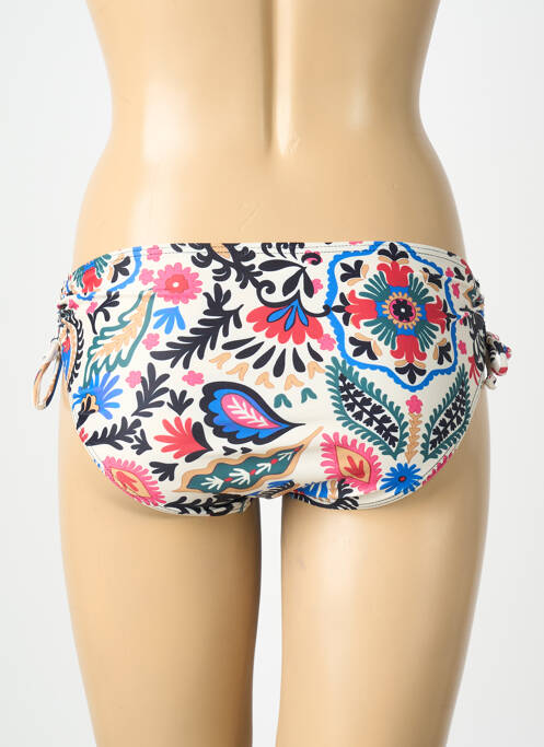 Bas de maillot de bain imprimé fantaisie culotte beige LAGON BLEU femme