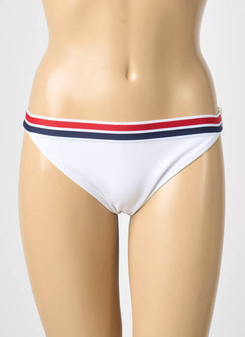 Bas de maillot de bain stretch culotte blanc LAGON BLEU femme
