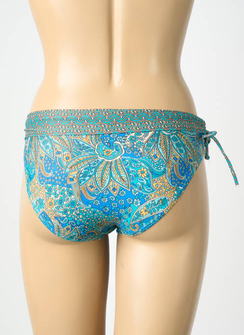 Bas de maillot de bain imprimé fantaisie culotte bleu LAGON BLEU femme