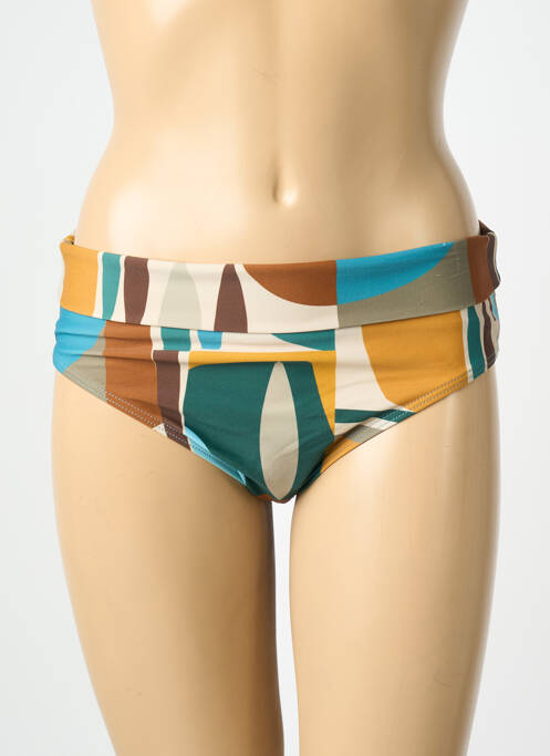 Bas de maillot de bain imprimé fantaisie culotte bleu LAGON BLEU femme