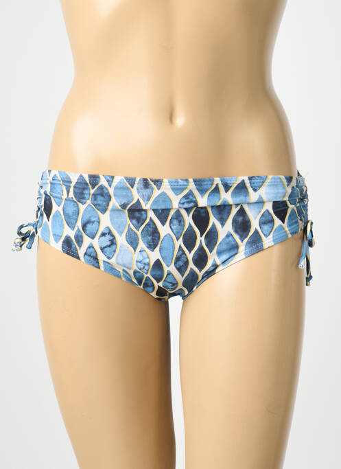 Bas de maillot de bain imprimé fantaisie culotte bleu LAGON BLEU femme