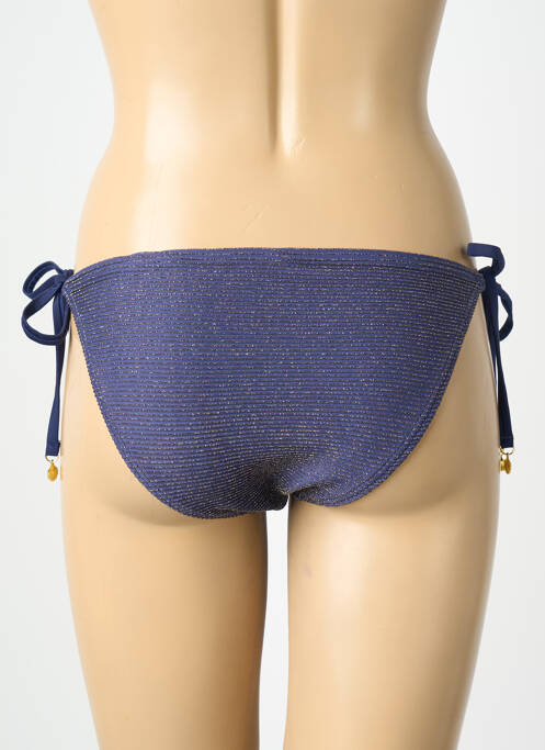 Bas de maillot de bain stretch bikini bleu LAGON BLEU femme