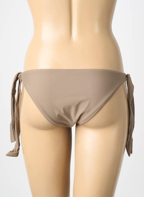 Bas de maillot de bain stretch bikini marron HIBIKINI femme