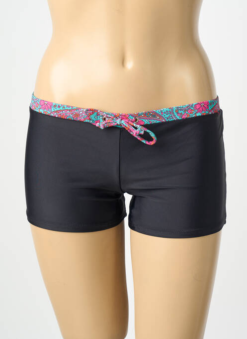 Bas de maillot de bain réversible short noir LAGON BLEU femme