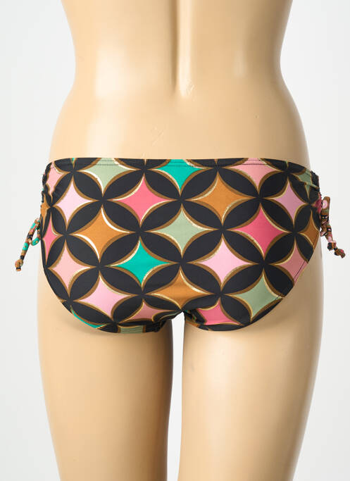 Bas de maillot de bain imprimé fantaisie bikini noir LAGON BLEU femme