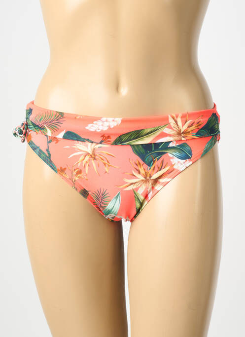 Bas de maillot de bain imprimé fantaisie culotte orange LAGON BLEU femme