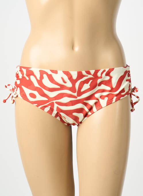Bas de maillot de bain imprimé fantaisie culotte orange LAGON BLEU femme