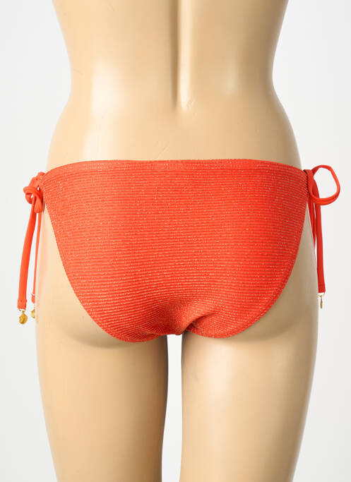 Bas de maillot de bain stretch bikini orange LAGON BLEU femme