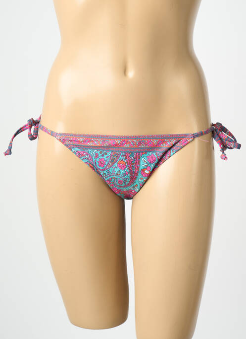 Bas de maillot de bain imprimé fantaisie bikini rose LAGON BLEU femme