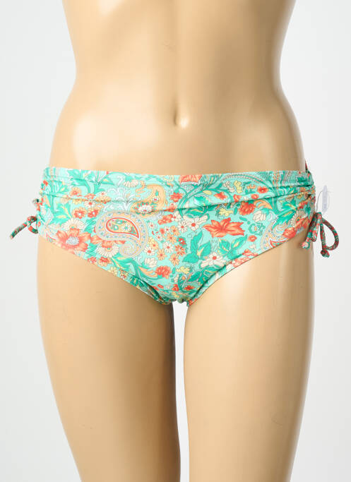 Bas de maillot de bain imprimé fantaisie culotte vert LAGON BLEU femme