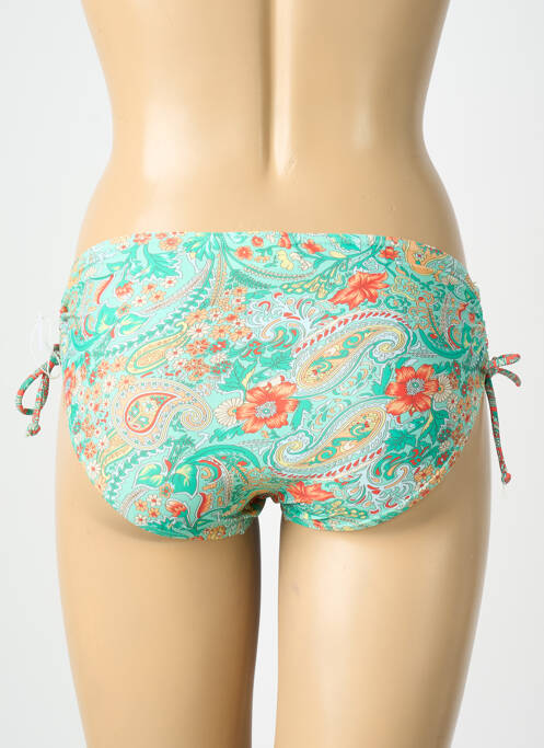 Bas de maillot de bain imprimé fantaisie culotte vert LAGON BLEU femme
