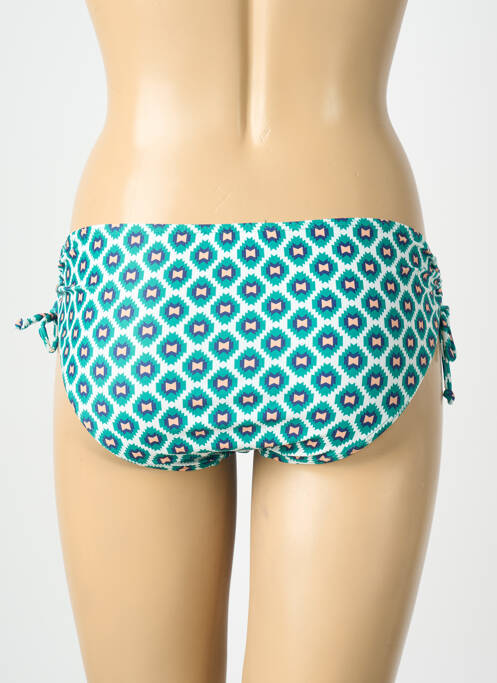 Bas de maillot de bain imprimé fantaisie culotte vert LAGON BLEU femme