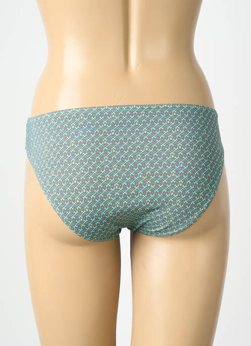Bas de maillot de bain imprimé fantaisie culotte vert LAGON BLEU femme