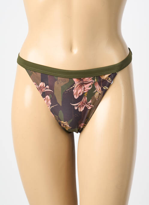 Bas de maillot de bain imprimé fantaisie culotte vert VERY ZEN femme