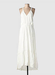 Robe longue coupe évasée sans manche blanc MOLLY BRACKEN femme