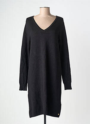 Robe pull col v manches longues noir CREAM femme